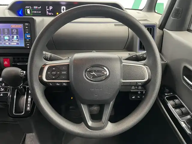 ダイハツ タント カスタム X 鹿児島県 2019(令1)年 2.7万km パールブラック 純正SDナビゲーション（NMZK-W71D）/　AM/FM/CD/DVD/BT/TV/全方位カメラ/両側パワースライドドア/スマートアシスト/・衝突回避支援ブレーキ機能/・コーナーセンサー/・車線逸脱警報/LEDヘッドライト/フォグランプ/ドライブレコーダー/ETC車載器/オートライト/アイドリングストップ/ブラック合皮/ファブリックコンビシート/純正14インチアルミ/ABS/横滑り防止装置/スマートキー/プッシュスタート