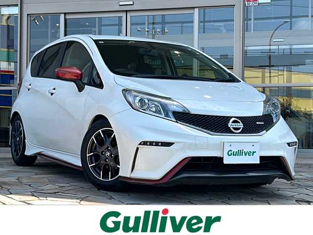 日産 ノート ニスモ 静岡県 2015(平27)年 12万km ブリリアントホワイトパール 純正ナビ　/フルセグＴＶ　/バックカメラ　/ＥＴＣ　/純正１６アルミホイール　/ＬＥＤヘッドライト /スマートキー /プッシュスタート /アイドリングストップ　/横滑り防止装置 /ECO/オートライト /フォグランプ