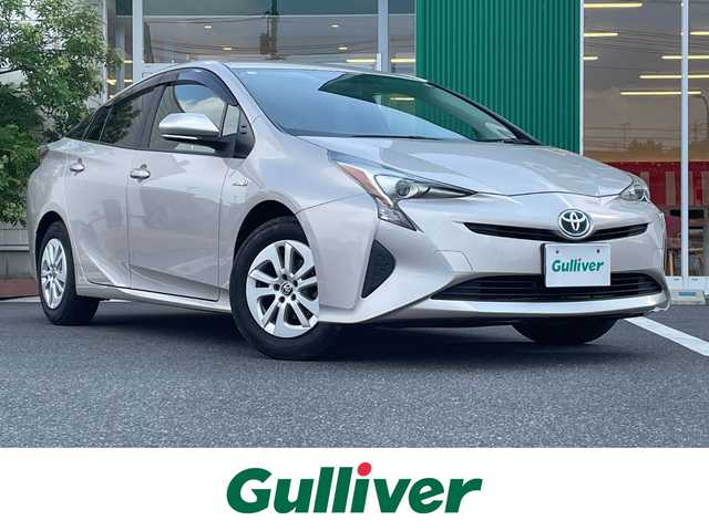 トヨタ プリウス S 岡山県 2017(平29)年 8.9万km スティールブロンドM 純正7インチナビ　NSCD-W65/ワンセグTV、CD、Bluetooth、AM、FM/バックカメラ/ビルトインETC/オートライト/サイドバイザー/スマートキー/プッシュスタート