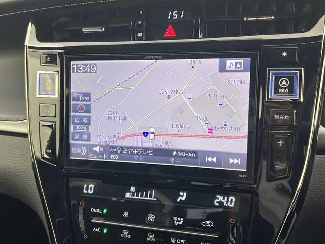 トヨタ ハリアー エレガンス G’s 宮城県 2016(平28)年 7万km ホワイトパールクリスタルシャイン 禁煙車/アルパイン製9インチナビ/・CD/DVD/BT/SD/フルセグTV/バックカメラ/ハーフレザーシート/ビルトインETC/ドライブレコーダー（F/R）/LEDヘッドライト/LEDフォグランプ/プッシュスタート/スマートキー/横滑り防止装置/アイドリングストップ/純正19インチアルミホイール/純正ドアバイザー/オートエアコン/MTモード付AT/電動格納ミラー