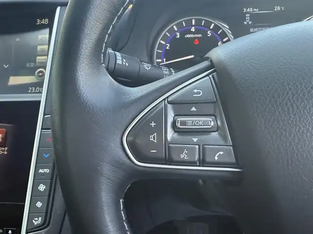 日産 スカイライン 200GT－t タイプP 香川県 2015(平27)年 4.3万km スーパーブラック メーカーナビ/フルセグ/CD/DVD/Bluetooth/アラウンドビューモニター/黒革シート/前席パワーシート/シートヒーター/純正17インチアルミ/レーダークルーズコントロール/レーンキープ/プリクラッシュセーフティ/BSM/ビルトインETC