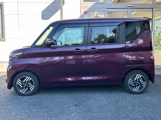 日産 ルークス ハイウェイスター X 埼玉県 2024(令6)年 0.6万km ワイン ワンオーナー　/純正ナビ　/フルセグ/BT/HDMI/SD/FM/AM/アラウンドビューモニター　/両側パワースライドドア　/左側ハンズフリー/LEDヘッドライト/ビルトインＥＴＣ　/デジタルインナーミラー　/オートライト　/横滑り防止/アイドリングストップ/スマートキー２本　/後席サンシェード/後席テーブル/保証書　/取扱説明書