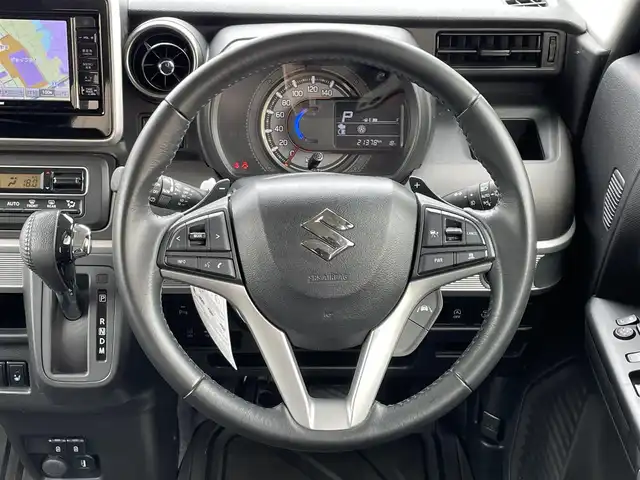 スズキ スペーシア ギア HYBRID XZターボ 東京都 2022(令4)年 2.2万km オフブルーメタリック/ガンメタリック2トーンルーフ ナビ/全方位モニター/デュアルカメラブレーキサポート/車線逸脱警報機能/パーキングソナー/シートヒーター/アダプティブクルーズコントロール/両側パワースライドドア/アイドリングストップ