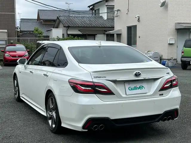 トヨタ クラウン ハイブリッド RS アドバンス 熊本県 2018(平30)年 4.3万km ホワイトパールクリスタルシャイン ワンオーナー/衝突軽減ブレーキ/プッシュスタート/純正ナビ/（CD・DVD・フルセグTV・BTオーディオ・SD）/全方位カメラ/ビルトインETC/純正18インチAW/レーダークルーズ/ハーフレザーシート/前席パワーシート・右前席シートメモリー/前席シートヒーター/ステアリングヒーター/LEDヘッドライト/オートライト/フォグライト/前後コーナーセンサー/横滑り防止装置/ウィンカーミラー/純正フロアマット/純正ドアバイザー/新車保証書/取扱説明書/スマートスペアキー×1本/カード型キー×1本