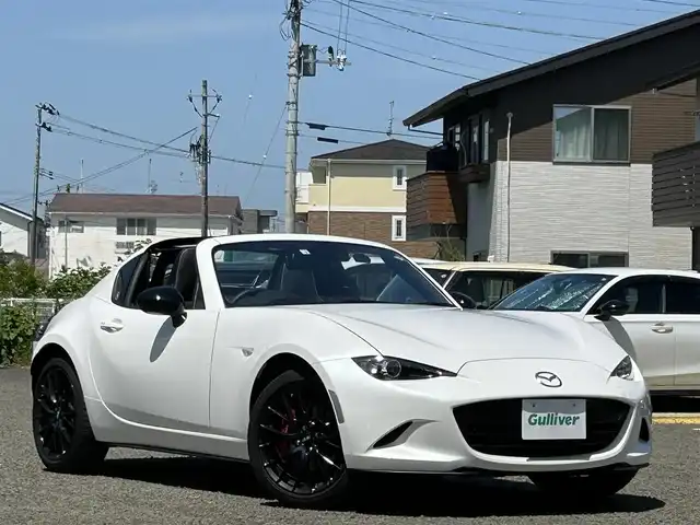 マツダ ロードスター ＲＦ RS 宮城県 2022(令4)年 0.4万km スノーフレイクホワイトパールマイカ /ワンオーナー//純正opアルカンターラ内装/(コンソールリッド/シフトブーツ/インパネ/ドアパネル)//フロント・リアアンダースカート//純正メモリナビ//CD/DVD/BT/USB/フルセグテレビ//BOSEプレミアムサウンド//クルーズコントロール//衝突被害軽減ブレーキ//車線逸脱警報//パーキングセンサー//ブラインドスポットモニター//社外デジタルインナーミラー//ETC2.0//純正バーグアラーム(盗難防止)//スマートキーx2