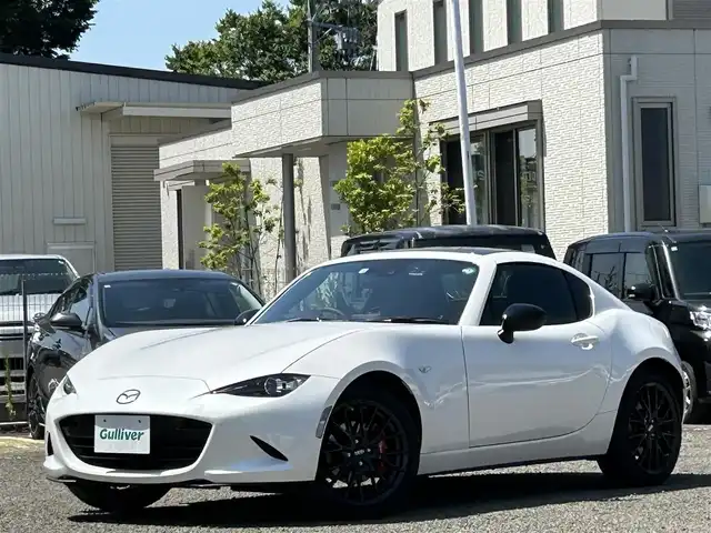 マツダ ロードスター ＲＦ RS 宮城県 2022(令4)年 0.4万km スノーフレイクホワイトパールマイカ /ワンオーナー//純正opアルカンターラ内装/(コンソールリッド/シフトブーツ/インパネ/ドアパネル)//フロント・リアアンダースカート//純正メモリナビ//CD/DVD/BT/USB/フルセグテレビ//BOSEプレミアムサウンド//クルーズコントロール//衝突被害軽減ブレーキ//車線逸脱警報//パーキングセンサー//ブラインドスポットモニター//社外デジタルインナーミラー//ETC2.0//純正バーグアラーム(盗難防止)//スマートキーx2