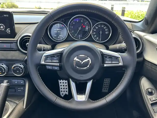 マツダ ロードスター ＲＦ RS 宮城県 2022(令4)年 0.4万km スノーフレイクホワイトパールマイカ /ワンオーナー//純正opアルカンターラ内装/(コンソールリッド/シフトブーツ/インパネ/ドアパネル)//フロント・リアアンダースカート//純正メモリナビ//CD/DVD/BT/USB/フルセグテレビ//BOSEプレミアムサウンド//クルーズコントロール//衝突被害軽減ブレーキ//車線逸脱警報//パーキングセンサー//ブラインドスポットモニター//社外デジタルインナーミラー//ETC2.0//純正バーグアラーム(盗難防止)//スマートキーx2