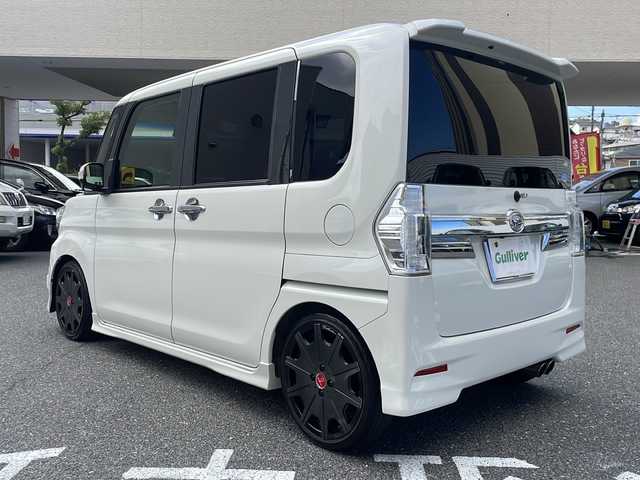 ダイハツ タント カスタム RS トップED SA 広島県 2014(平26)年 8.5万km パールホワイトⅢ /登録時走行距離/　　　　　　　84503キロ/エコアイドル/社外ナビ/バックカメラ/地デジ/両側パワースライドドア/ETC/新車時整備手帳/　　【保証書】/取扱説明書/