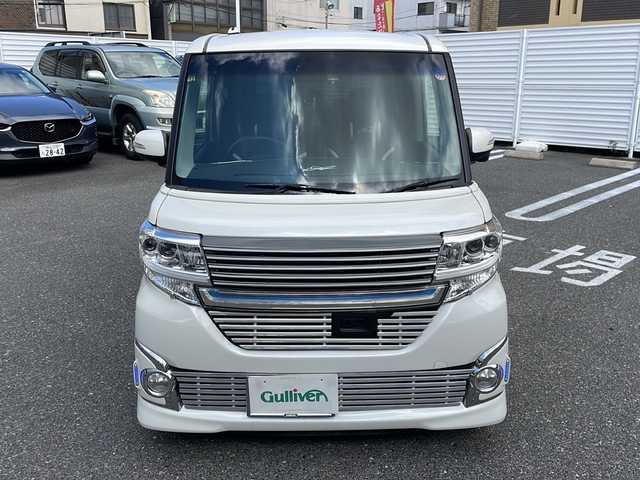 ダイハツ タント カスタム RS トップED SA 広島県 2014(平26)年 8.5万km パールホワイトⅢ /登録時走行距離/　　　　　　　84503キロ/エコアイドル/社外ナビ/バックカメラ/地デジ/両側パワースライドドア/ETC/新車時整備手帳/　　【保証書】/取扱説明書/