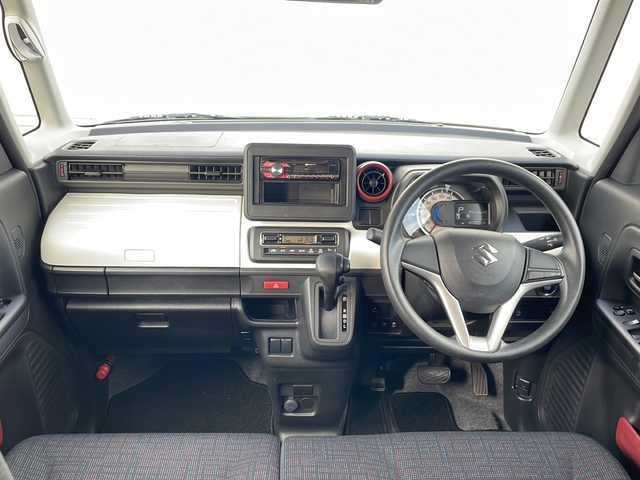 スズキ スペーシア HYBRID G 静岡県 2021(令3)年 6.6万km シフォンアイボリーM /レーダーブレーキサポート//社外CD//コーナーセンサー//レーンキープアシスト//ドラレコ前後//スマートキー//保証書//取説