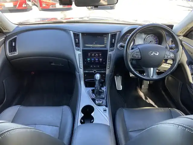 日産 スカイライン 200GT－t タイプSP 静岡県 2015(平27)年 8.1万km ダークメタルグレー エマージェンシーブレーキ/純正メーカーナビ/　AM FM CD DVD Bluetooth USB AUX/フルセグTV/ビルトインETC/前後方ドライブレコーダー/レーダークルーズコントロール/LEDオートヘッドランプ/パワーシート(前席)/シートヒーター(前席)/前後方クリアランスソナー/純正19インチアルミホイール/スマートキー2本/シングルサンルーフ/アラウンドビューモニター/ブラックレザーシート