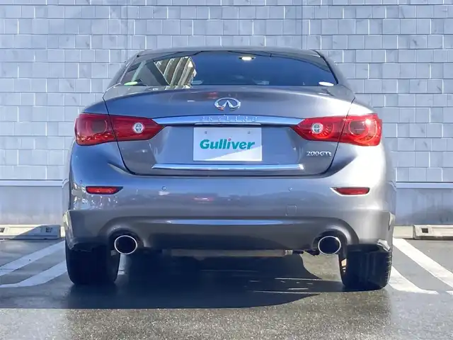 日産 スカイライン 200GT－t タイプSP 静岡県 2015(平27)年 8.1万km ダークメタルグレー エマージェンシーブレーキ/純正メーカーナビ/　AM FM CD DVD Bluetooth USB AUX/フルセグTV/ビルトインETC/前後方ドライブレコーダー/レーダークルーズコントロール/LEDオートヘッドランプ/パワーシート(前席)/シートヒーター(前席)/前後方クリアランスソナー/純正19インチアルミホイール/スマートキー2本/シングルサンルーフ/アラウンドビューモニター/ブラックレザーシート