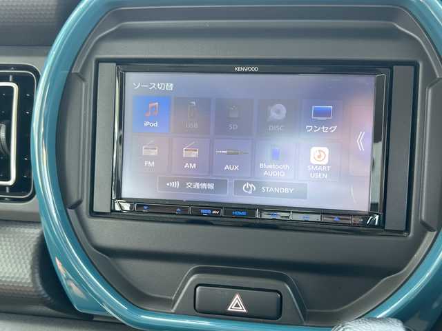 スズキ ハスラー HYBRID X 山口県 2020(令2)年 6.9万km デニムブルー ガンメタリック 2トーン 社外ナビ【MDV-D308BT】/ワンセグテレビ/Bluetooth/アイドリングストップ/プッシュスタート/コーナーセンサー/シートヒーター/オートハイビーム/シートヒーター/社外フロアマット/ドアバイザー/レーンアシスト/横滑り防止装置/衝突被害軽減システム/純正15インチAWサマータイヤ積み込み