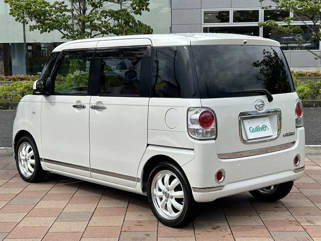 ダイハツ ムーヴ キャンバス G メイクアッフ SA Ⅱ 福島県 2017(平29)年 5.4万km パールホワイトⅢ スマアシII/衝突回避支援ブレーキ機能/衝突警報機能/車線逸脱警報機能/誤発進抑制制御機能/先行車発進お知らせ機能/純正ナビゲーション/型番：NMZM-W67D/【CD/DVD/SD/USB/BT/TV】/バックカメラ/両側電動スライドドア/運転席シートヒーター/アイドリングストップ/シートカバー/LEDオートライト/スチール＋純正カバー＋スタッドレスセット車載/155/65R14/純正フロアマット/純正ドアバイザー