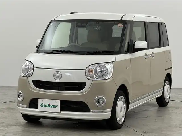 ダイハツ ムーヴ キャンバス X メイクアップ リミテッド SAⅢ 福岡県 2020(令2)年 4.3万km パールホワイトⅢ/ナチュラルベージュマイカメタリック 2トーン 社外ナビ（フルセグＴＶ）　/パノラマモニター　/ＥＴＣ　/前後ドライブレコーダー　/衝突軽減ブレーキ　/横滑り防止　/アイドリングストップ　/アダプティブドライビングビーム　/プッシュスタート/両側電動スライドドア　