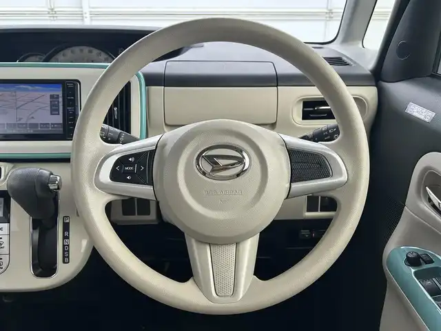 ダイハツ ムーヴ キャンバス G メイクアッフ SA Ⅱ 岩手県 2017(平29)年 4.6万km パールホワイトⅢ/ファインミントメタリック 2トーン 両側パワースライドドア　衝突被害軽減　純正ナビ　全周囲カメラ　Ｂｌｕｅｔｏｏｔｈ　ＣＤ／ＤＶＤ再生　ＵＳＢ接続　フルセグ　ＥＴＣ　ＬＥＤオートライト　Ｆフォグ　コーナーセンサー　純正フロアマット