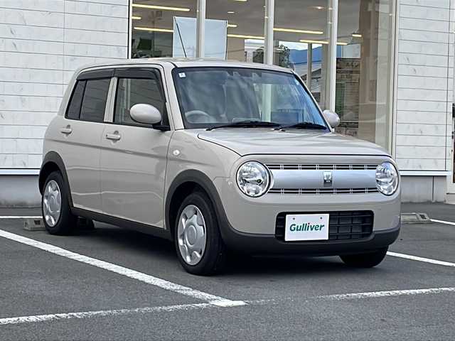 スズキ ラパン G 静岡県 2024(令6)年 0.2万km フォーンベージュM /ワンオーナー//社外Bluetoothオーディオ//シートヒーター//衝突軽減ブレーキ//レーンアシスト//アイドリングストップ//横滑り防止//ヘッドライトレベライザー//ソナー//USB2口//スマートキー//プッシュスタート//保証書//取扱説明書