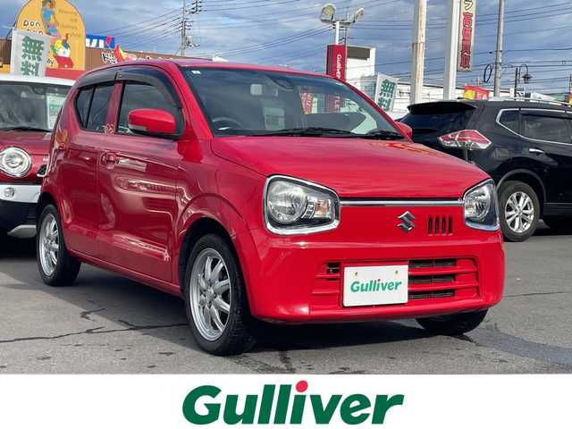 スズキ アルト X 群馬県 2016(平28)年 6.7万km ピュアレッド カロッツェリアナビ/CD・DVD・SD/Bluetooth・フルセグ/TVキット/ビルトインETC/横滑り防止装置/衝突軽減ブレーキ/アイドリングストップ/純正アルミホイール/純正フロアマット/取説・保証書/プッシュスタート/スマートキー
