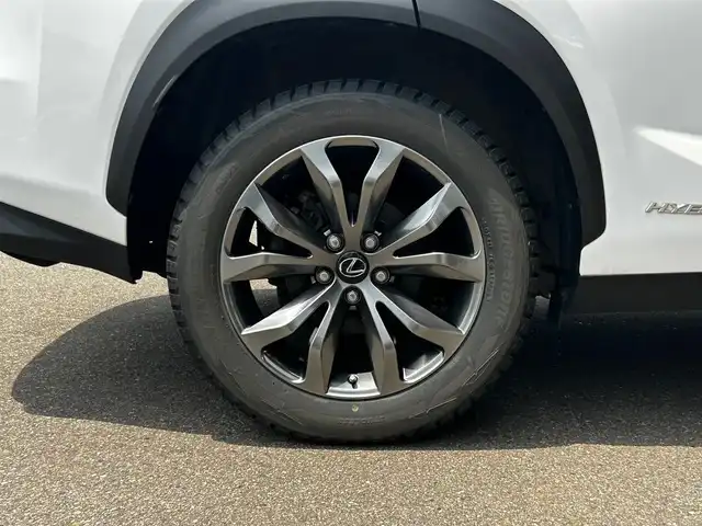 レクサス ＮＸ 300h Fスポーツ 富山県 2015(平27)年 7.9万km ホワイトノーヴァガラスフレーク 純正ナビ（TV/CD/DVD/BT/AMFM/USB/AUX)/パワーバックバックドア/前席パワーシート/ハンドルヒーター/クルーズコントロール（追従あり）/ETC/プッシュスタート/スマートキー（スペア1本）/純正18インチホイール/前席シートヒーター/サンルーフ/純正フロアマット/衝突軽減ブレーキ/横滑り防止