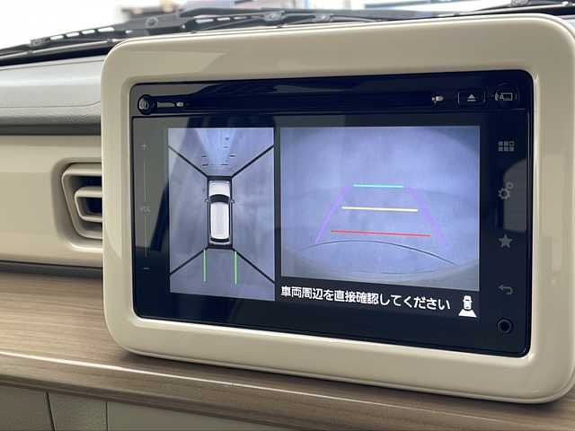 スズキ ラパン X 沖縄県 2016(平28)年 7.9万km シフォンアイボリーメタリック 純正ナビ　/フルセグＴＶ　/ＣＤ　/ＤＶＤ　/Ｂｌｕｅｔｏｏｔｈ　/アラウンドビュー　/ＥＴＣ　/シートヒーター　/ＵＳＢポート　/ステアリングスイッチ　/アイドリングストップ　/純正ドライブレコーダー前方　/ドアバイザー