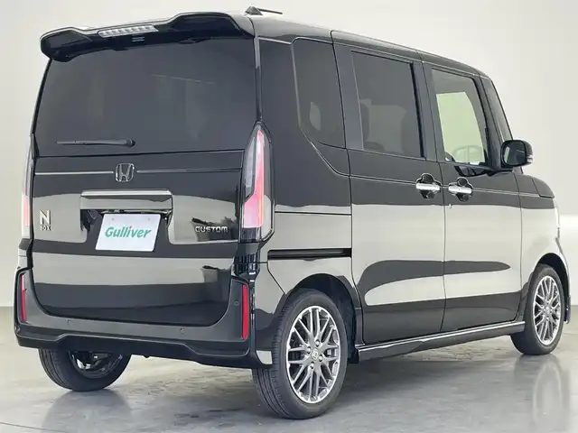 ホンダ Ｎ ＢＯＸ カスタム ターボ 愛知県 2025(令7)年 0.1万km クリスタルブラックパール 無限フロントスポイラー　ホンダセンシング　両側パワースライドドア　シートヒーター　ホンダコネクトナビ装着パッケージ　電動パーキングブレーキ　衝突軽減装置　追従クルコン　ハンドル支援　ＬＥＤオートライト　ハーフレザー　禁煙車