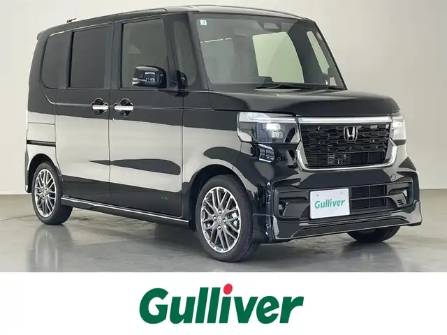 ホンダ Ｎ ＢＯＸ カスタム ターボ 愛知県 2025(令7)年 0.1万km クリスタルブラックパール 無限フロントスポイラー　ホンダセンシング　両側パワースライドドア　シートヒーター　ホンダコネクトナビ装着パッケージ　電動パーキングブレーキ　衝突軽減装置　追従クルコン　ハンドル支援　ＬＥＤオートライト　ハーフレザー　禁煙車