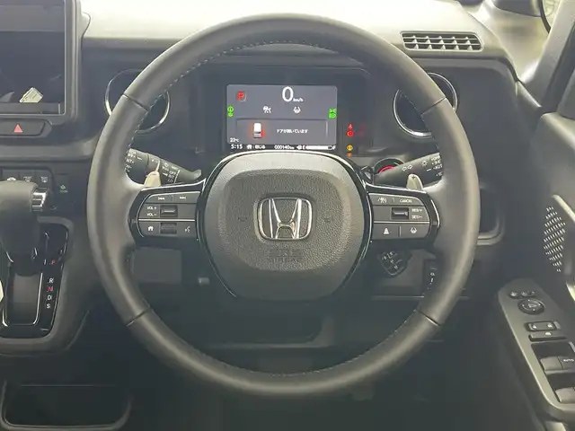 ホンダ Ｎ ＢＯＸ カスタム ターボ 愛知県 2025(令7)年 0.1万km クリスタルブラックパール 無限フロントスポイラー　ホンダセンシング　両側パワースライドドア　シートヒーター　ホンダコネクトナビ装着パッケージ　電動パーキングブレーキ　衝突軽減装置　追従クルコン　ハンドル支援　ＬＥＤオートライト　ハーフレザー　禁煙車