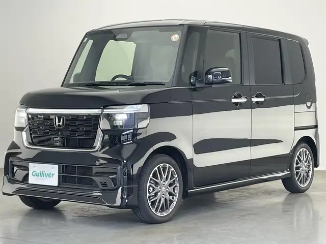 ホンダ Ｎ ＢＯＸ カスタム ターボ 愛知県 2025(令7)年 0.1万km クリスタルブラックパール 無限フロントスポイラー　ホンダセンシング　両側パワースライドドア　シートヒーター　ホンダコネクトナビ装着パッケージ　電動パーキングブレーキ　衝突軽減装置　追従クルコン　ハンドル支援　ＬＥＤオートライト　ハーフレザー　禁煙車