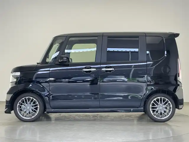 ホンダ Ｎ ＢＯＸ カスタム ターボ 愛知県 2025(令7)年 0.1万km クリスタルブラックパール 無限フロントスポイラー　ホンダセンシング　両側パワースライドドア　シートヒーター　ホンダコネクトナビ装着パッケージ　電動パーキングブレーキ　衝突軽減装置　追従クルコン　ハンドル支援　ＬＥＤオートライト　ハーフレザー　禁煙車