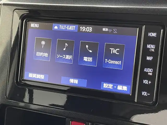 トヨタ タンク G－T 群馬県 2019(平31)年 2.7万km ブラックマイカメタリック 禁煙車　純正７型ナビ　クルーズコントロール　両側パワースライドドア　前席シートヒーター　障害物センサー　ETC2.0 純正ドライブレコーダー　オートマチックハイビーム　オートライト　スマートキー