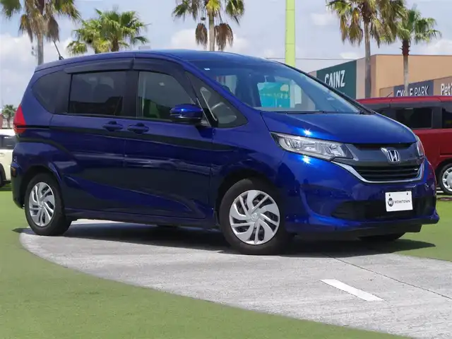 ホンダ フリード G 千葉県 2017(平29)年 5.8万km コバルトブルーパール 左パワースライドドア/純正メモリーナビ/地デジTV/【DVD/CD再生機能　Bluetooth接続】/バックカメラ/ドライブレコーダー/ステアリングスイッチ/ETC/ウインカーミラー/スマートキー