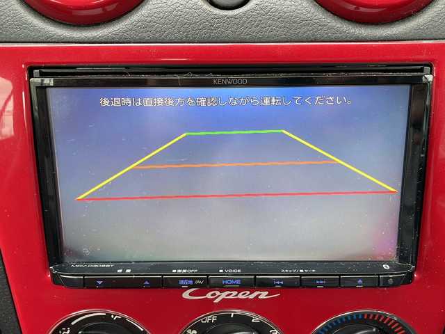 ダイハツ コペン アクティブトップ 静岡県 2008(平20)年 8.8万km シャイニングレッド 【主要装備】/社外ＳＤナビ　/純正１５インチアルミホイール　/ＥＴＣ　/オープンカー　/バックカメラ　/前席シートヒーター　/キセノンヘッドライト　/レザーシート　/リモコンキー
