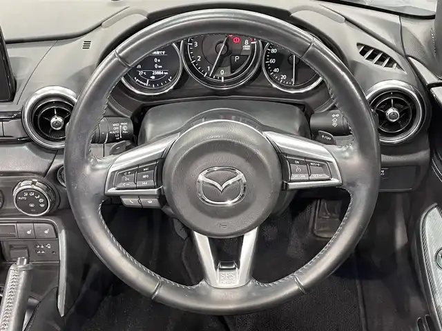 マツダ ロードスター S レザーパッケージ 愛知県 2020(令2)年 2.4万km マシーングレープレミアムM 純正ナビ/（FM/AM/aha/Stitcher/Bluetooth/USB/CD/DVD/AUX/フルセグTV）　/ＢＯＳＥサウンド　/シートヒーター　/ＬＥＤヘッドライト　/Ｉ－ＳＴＯＰ　/クルーズコントロール　/衝突軽減ブレーキ/ブラインドスポットモニター　/コーナーセンサー　/レーンキープアシスト　/プッシュスタート　/スマートキー/ミュージックプレイヤー接続/純正フロアマット/純正16インチアルミホイール/オートライト