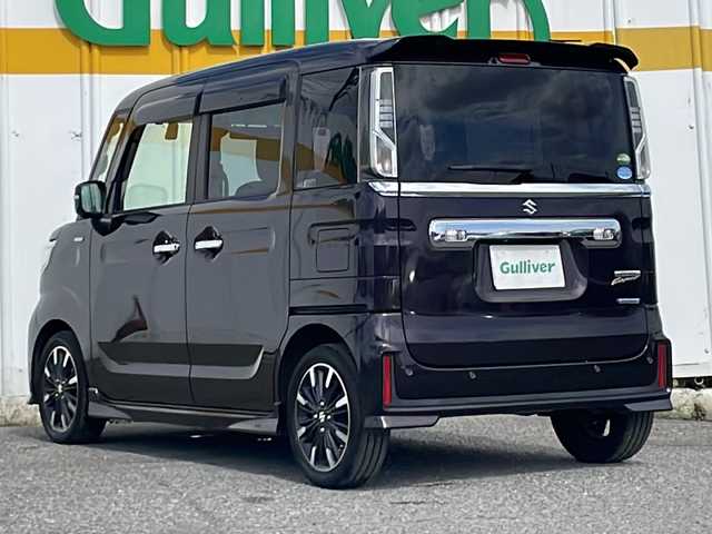スズキ スペーシア カスタム HYBRID XS 大分県 2018(平30)年 3.5万km ムーンライトバイオレットPM 外部検査済み/純正SDナビ（CN-RZ83）/（DVD・フルセグTV・Bluetooth・USB）/アラウンドビューモニター/両側パワースライドドア/ハーフレザーシート/セーフティサポート/・デュアルセンサーブレーキサポート/・車線逸脱警報機能/・先行車発進お知らせ機能/・後退時ブレーキサポート/・リアパーキングセンサー/・誤発進抑制機能/LEDヘッドライト/スマートキー/ドライブレコーダー/ビルトインETC/D席シートヒーター/ヘッドアップディスプレイ/横滑り防止機能/保証書/取扱説明書