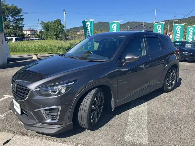マツダ ＣＸ－５ XD Lパッケージ 広島県 2016(平28)年 14.7万km メテオグレーマイカ スマートブレーキサポート/マツダコネクトナビ/革シート/LDWS/レーンキーピングアシスト/BSM/i-stop/車高調/グレッディー（トラスト）製無塗装フロントアンダーエアロ/レーダークルーズ/フルセグTV/Bluetooth/バックカメラ/オートライト（LED）/パワーシート（運転席・助手席）/シートヒーター（運転席・助手席）/スマートインETC/BOSEサウンド/新車保証書/取扱説明書/スペアキー