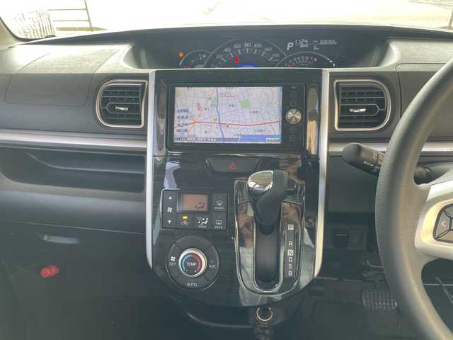 ダイハツ タント カスタム X トップED SA 福岡県 2014(平26)年 6.8万km ブラックマイカメタリック 社外ナビ/DVD/MSV/FM/AM/TV(フルセグ）/Bluetooth/ETC/ステアリングスイッチ/プリクラッシュ/横すべり/電動格納ミラー/ECOIDLE/プッシュスタート/オートライト/フォグランプ/純正フロアマット/パワースライドドア（N後部）