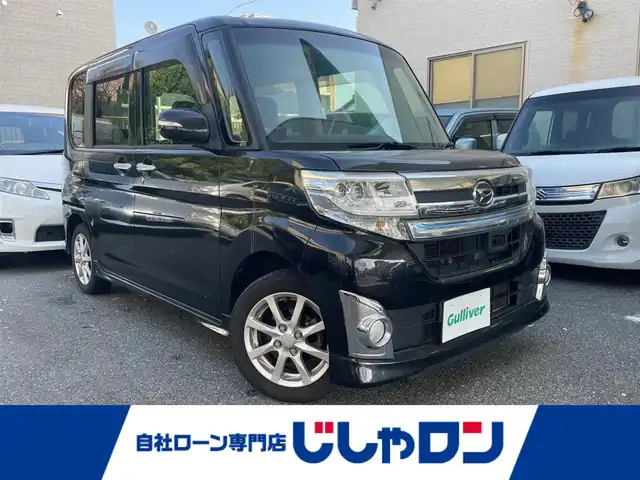ダイハツ タント カスタム X トップED SA 茨城県 2014(平26)年 6.8万km ブラックマイカメタリック 【(株)IDOMが運営する【じしゃロン水戸店】の自社ローン対象車両になります。こちらは現金ご利用時の価格です。自社ローンご希望の方は別途その旨お申付け下さい。】/社外ナビ/DVD/MSV/FM/AM/TV(フルセグ）/Bluetooth/ETC/ステアリングスイッチ/プリクラッシュ/横すべり/電動格納ミラー/ECOIDLE/プッシュスタート/オートライト/フォグランプ/純正フロアマット/パワースライドドア（N後部）