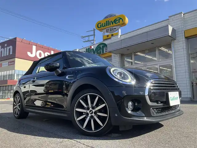 ＭＩＮＩ ミニ クーパー コンバーチブル 滋賀県 2020(令2)年 9.4万km 黒 ワンオーナー/JAAA検査実施済み車両/ターボ車/カメラ/パーキングアシストパッケージ/ラウンジスタイル/本革シート（ブラウン）/前席シートヒーター/純正ナビ/Bluetooth/バックカメラ/ETC/純正LEDヘッドライト/純正17インチアルミホイール/スペアキー有り/取扱説明書/保証書/