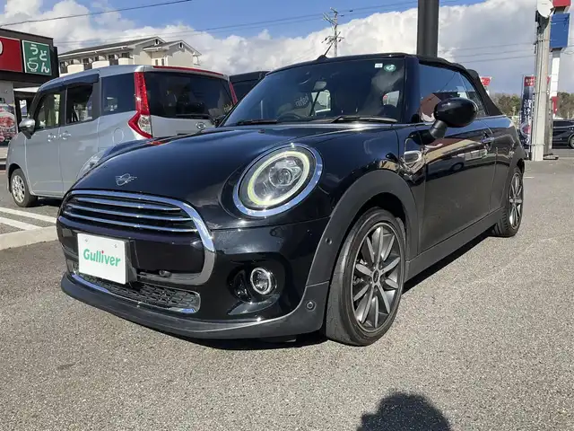 ＭＩＮＩ ミニ クーパー コンバーチブル 滋賀県 2020(令2)年 9.4万km 黒 ワンオーナー/JAAA検査実施済み車両/ターボ車/カメラ/パーキングアシストパッケージ/ラウンジスタイル/本革シート（ブラウン）/前席シートヒーター/純正ナビ/Bluetooth/バックカメラ/ETC/純正LEDヘッドライト/純正17インチアルミホイール/スペアキー有り/取扱説明書/保証書/