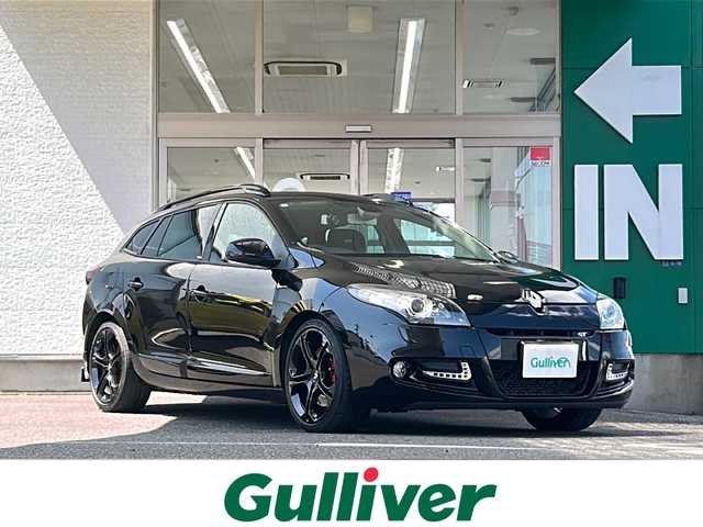 ルノー メガーヌ エステート GT220 愛知県 2014(平26)年 9.5万km ノワールエトワールM 禁煙車/6MT/前後ドライブレコーダー/ETC/アダプティプクルーズコントロール/ハーフレザー/社外ナビ/フルセグ/Bluetooth/ステアリングリモコン/ルーフレール/スペアキー/取説/保証書