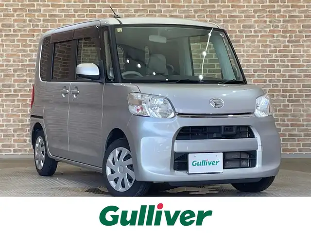ダイハツ タント X SA 岩手県 2015(平27)年 4.4万km ブライトシルバーメタリック ４WD/左側パワースライドドア/スマートアシスト/衝突回避支援ブレーキ/誤発進抑制制御/先行車発進お知らせ機能/横滑り防止装置/アイドリングストップ/オートエアコン/ロールサンシェード/エンジンスターター/ヘッドライトレベライザー/純正ナビ/バックカメラ/オートライト/純正ホイールキャップ