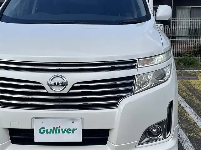 日産 エルグランド 250HWS アーバンクロム 宮城県 2013(平25)年 12.2万km ブリリアントホワイトパール 純正エアロ//純正ＡＷ//純正フロアマット//バックカメラ//ＥＴＣ//スペアキー//社外ＨＤＤナビ/(フルセグTV、DVD、CD、HDD、FM、AM、SD、BT)//スマートキー//両側パワースライド//横滑り防止機能//社外AW