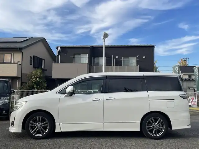 日産 エルグランド 250HWS アーバンクロム 宮城県 2013(平25)年 12.2万km ブリリアントホワイトパール 純正エアロ//純正ＡＷ//純正フロアマット//バックカメラ//ＥＴＣ//スペアキー//社外ＨＤＤナビ/(フルセグTV、DVD、CD、HDD、FM、AM、SD、BT)//スマートキー//両側パワースライド//横滑り防止機能//社外AW