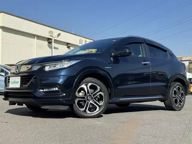 ホンダ ヴェゼル ハイブリッド Z ホンダセンシング 千葉県 2021(令3)年 4.9万km ミッドナイトブルービームM HV/Honda　SENSING/・コーナーセンサー/・衝突軽減システム/・レーンキープアシスト/純正7インチメモリーナビ/・バッグカメラ/・BT/・AM/FM/・CD/DVD/・フルセグTV/ハーフレザー/・シートヒーター/LEDヘッドライト/・オートライト/純正17インチＡＷ/リバース連動ミラー/電動パーキング/ＥＴＣ/W＋サイドエアバッグ/スマートキー/・スペアキー/保証書・取説