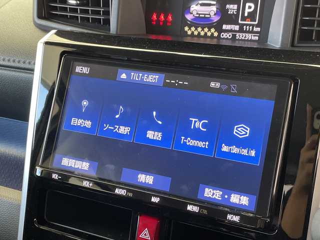 トヨタ タンク カスタムG 群馬県 2018(平30)年 5.4万km ブラックマイカメタリック 純正９型ナビ　/ナビレディパッケージ（ステアリングスイッチ、バックカメラ）/＝＝＝＝＝＝＝＝＝＝＝＝＝＝＝＝＝＝＝＝＝＝＝/両側電動スライドドア　/純正ドラレコ　/ビルトインＥＴＣ　/ＬＥＤヘッドライト　/オートマチックハイビーム　/衝突被害軽減ブレーキ　/レーンアシスト　/クルーズコントロール　/禁煙車