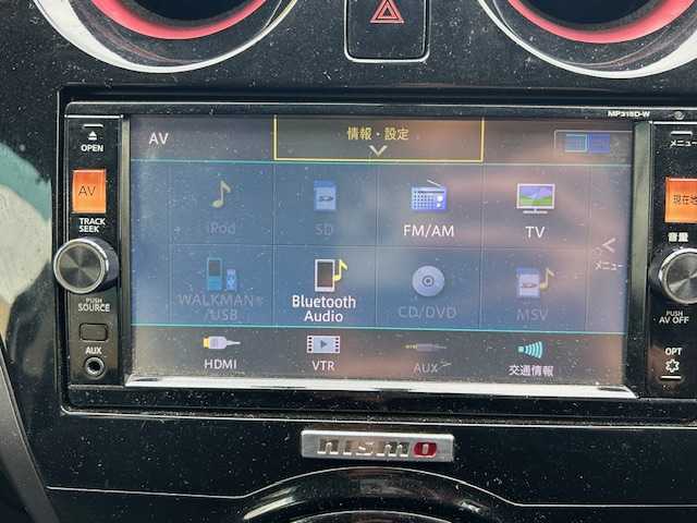 日産 ノート ニスモ 宮城県 2016(平28)年 13.7万km ブリリアントホワイトパール 【登録時走行距離１３７０９９ｋｍ】/AM/FM/TV/CD/DVD/Bluetooth接続/バックカメラ/ETC/ドラレコ/プッシュスタート/スマートキー/スペアキー有/純正フロアマット/ハンドルカバー/純正アルミホイール/純正ドアバイザー