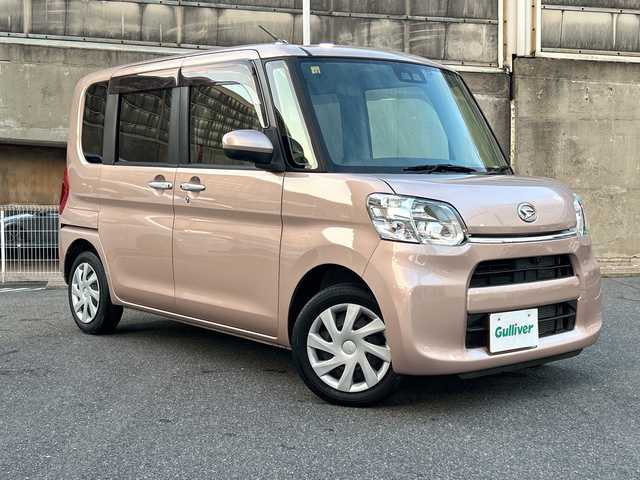 ダイハツ タント X LTD SA Ⅲ 愛知県 2018(平30)年 1.3万km ライトローズマイカメタリックⅡ 純正メモリナビ/フルセグTV・CD・DVD・Bluetooth・SD/パノラマビューモニター/両側パワースライドドア/衝突軽減ブレーキ/運転席シートヒーター/オートライト/ＬＥＤヘッドライト/コーナーセンサー/社外前方ドライブレコーダー/オートハイビーム/ステアリングスイッチ/純正フロアマット/純正ドアバイザー/スマートキー/プッシュスタート/保証書/取扱説明書