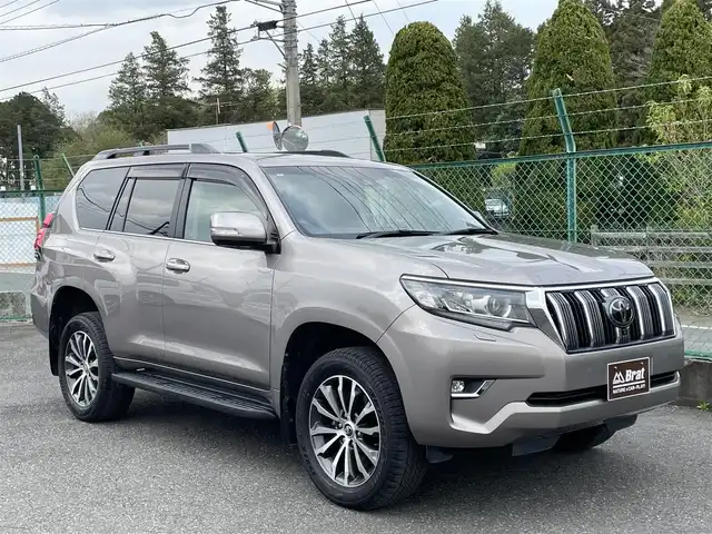 トヨタ ランドクルーザー プラド TX Lパッケージ 千葉県 2019(令1)年 6.6万km アバンギャルドブロンズメタリック 【ディーゼル 4WD 5人乗】/黒革シート/前席パワーシート/シートヒーター/シートベンチレーター/Tコネクトナビ/（Bluetooth・MSV・USB入力端子・フルセグTV/TVキャンセラー付）/パノラミックビューカメラ/フロント/サイド/バックカメラ/ビルトインETC2.0/プリクラッシュセーフティ/レーンディパーチャーアラート/レーダークルーズコントロール/オートハイビーム/オートライト/クリアランスソナー/センターデフロック/DAC/VIPERセキュリティ/ルーフレール/純正フロアマット