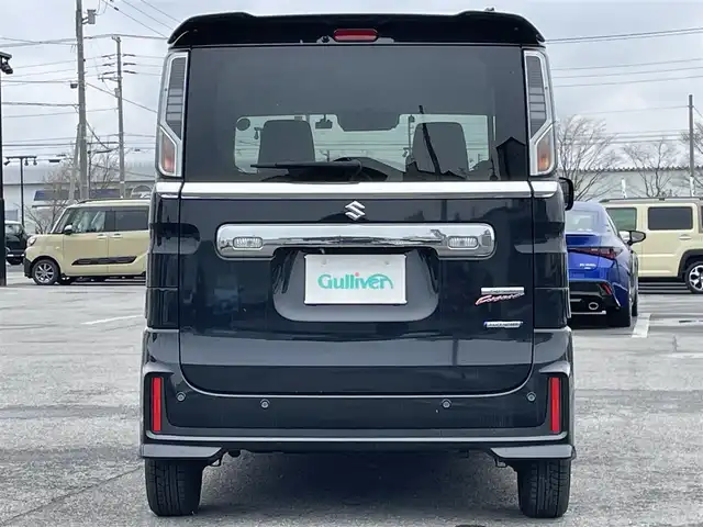 スズキ スペーシア カスタム HYBRID XS 道央・札幌 2023(令5)年 1.6万km ブルーイッシュブラックパール3 ４WD/純正ディーラーOPナビ/CD/DVD/BT/フルセグ/デュアルカメラブレーキサポート/横滑り防止装置/レーダークルーズコントロール/レーンキープアシスト/リアパーキングセンサー/アラウンドビューモニター/ビルトインETC/ドライブレコーダー/アイドリングストップ/両側パワースライドドア/前席シートヒーター/ハーフレザーシート/革巻きステアリング/ステアリングリモコン/プッシュスタート/スマートキー/LEDヘッドライト/オートライト/オートハイビーム/フォグランプ/電動格納ミラー/ヒーテッドドアミラー/ウィンカーミラー/純正フロアマット/ドアバイザー