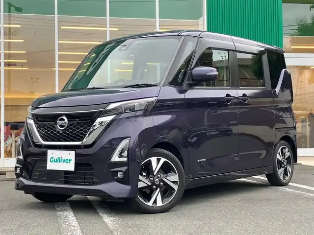 日産 ルークス HWS Gターボ プロパイロットED 静岡県 2020(令2)年 2.3万km アメジストパープル エンジンスタートボタン/パワーウィンドウ/パワーステアリング/アイドリングストップ/スマートキー/オートエアコン/クルーズコントロール/USB入力端子/全方位カメラ/純正ETC2.0/純正ナビ（CD.DVD.BT.フルセグ）/純正ドライブレコーダー/純正アルミホイール/純正フロアマット/ベンチシート/両側パワースライドドア/ABS/横滑り防止装置/コーナーセンサー前後/レーンキープアシスト/盗難防止装置/オートライト/LEDライト/W+サイドエアバック/衝突軽減システム